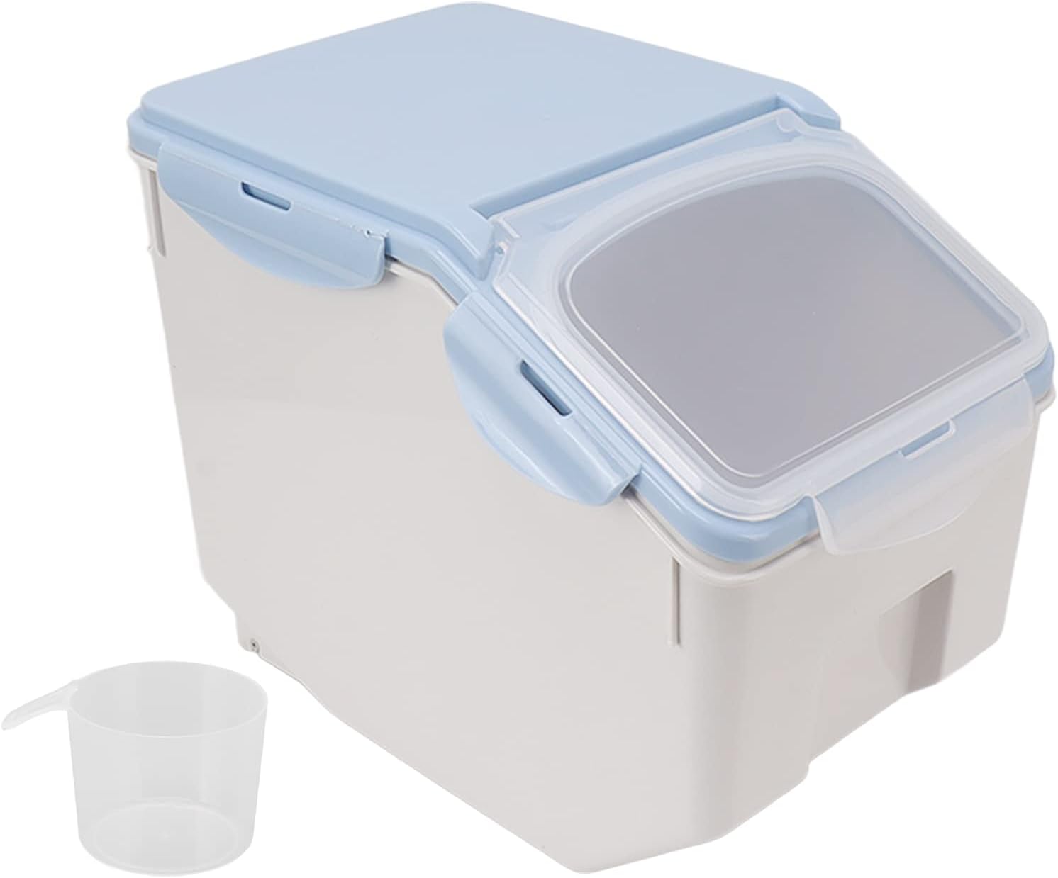 Contenedor de almacenamiento de arroz de granos, contenedor de almacenamiento de arroz con taza, contenedor de almacenamiento de alimentos