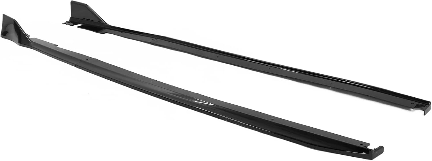 IKON MOTORSPRTS – Faldas laterales compatibles con Honda Civic Sedán de 4 puertas 2022-2024, polipropileno PP negro brillante tipo R, labio divisor