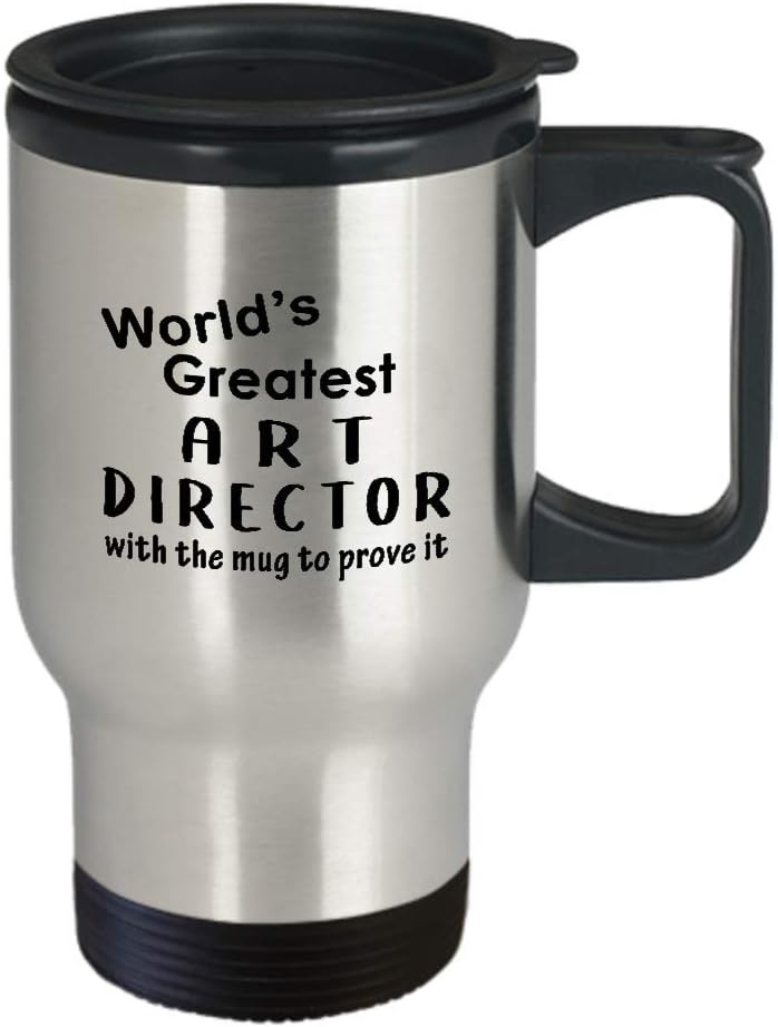 Gifts for Art Director Travel Mug Insulated Coffee Tumbler – Artist Dept Creative Department Team Design Advertising Office Funny Cute Gag
