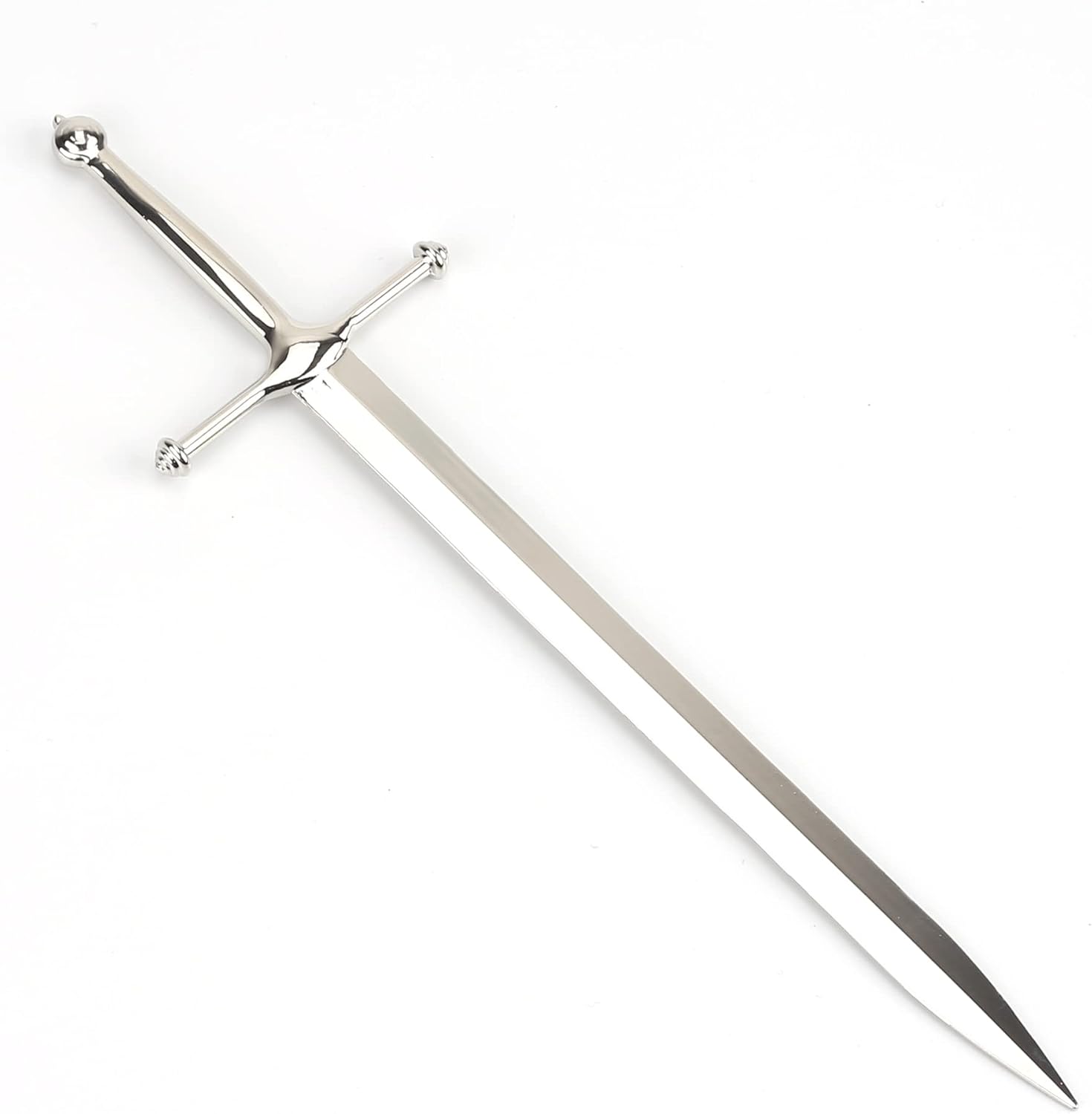 ASUNFO Abrecartas de metal abrecartas sobre cuchillo en forma de suministros escolares de oficina plata