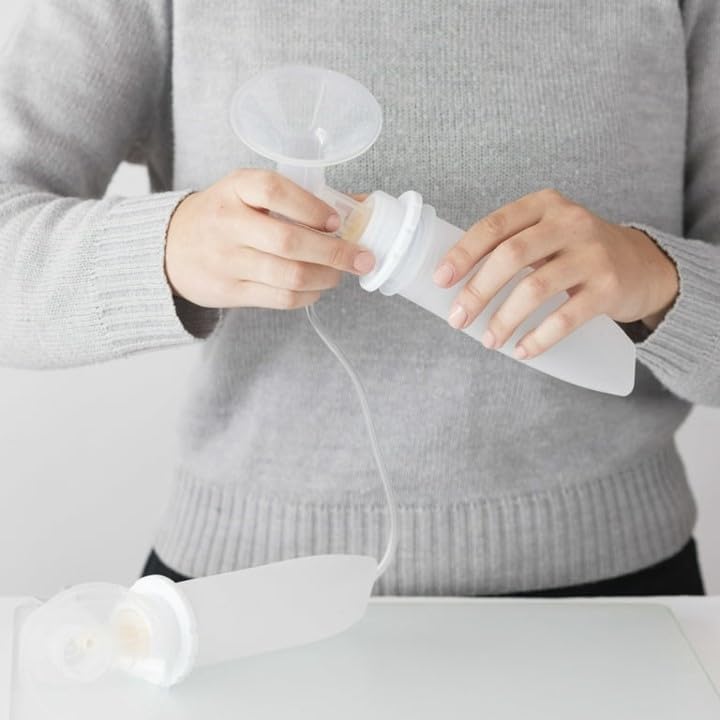 Playtex Baby Nurser – Cápsulas de silicona reutilizables, almacenamiento de leche materna y alimentación sin aire, 4 onzas, 6 unidades