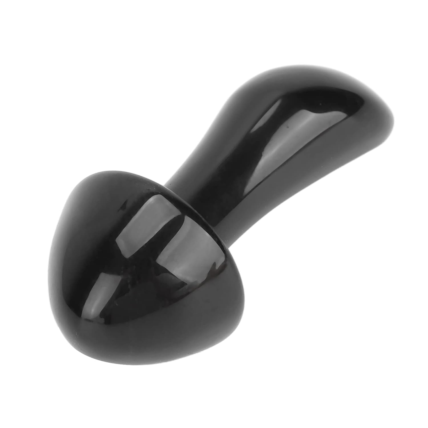 Piedras de masaje con forma de hongo de piedra caliente, herramienta Guasha, tabla Gua Sha para cuerpo, cara, spa, meditación relajante (negro)