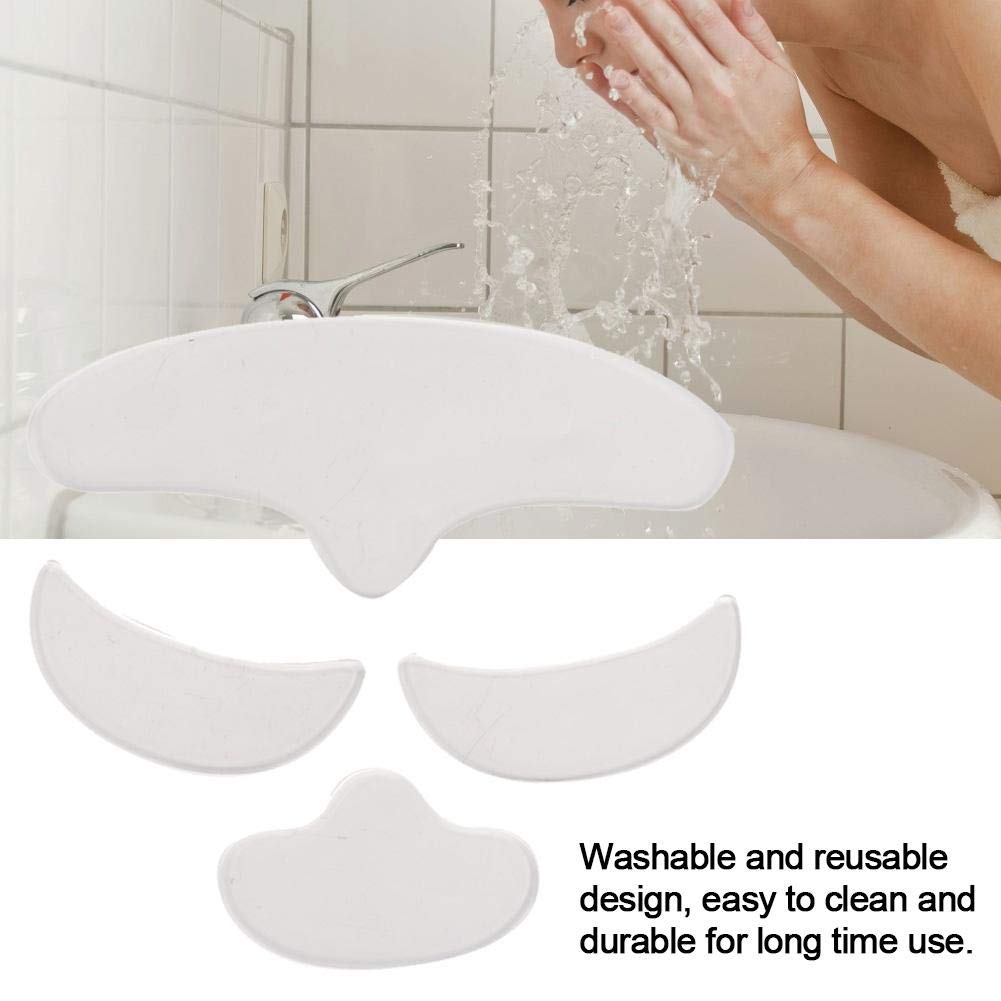 4 parches antiarrugas de silicona, reutilizables para frente y barbilla, almohadillas antiarrugas de silicona para el cuidado de la piel,