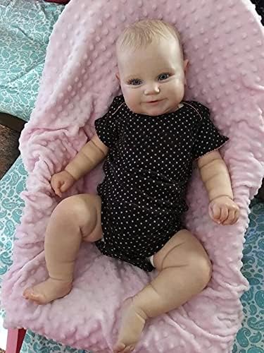 Pinky Reborn Muñecas de bebé recién nacido realistas de 20 pulgadas 19.7 in de silicona de cuerpo completo para niñas Maddie Baby Muñeca hecha a