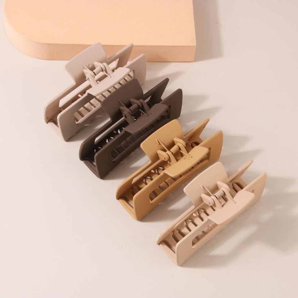 BELLA – 8 pinzas para el cabello para mujer, cabello largo y grueso, 4.3 pulgadas, pinzas de pelo grandes para niñas, antideslizantes, sujetan el