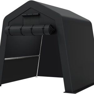 Cobertizo portátil de 6 x 6 pies, refugio de almacenamiento para exteriores, resistente a los rayos UV, cobertizo de almacenamiento al aire libre Cobertizo portátil de 6 x 6 pies, refugio de almacenamiento para exteriores, resistente a los rayos UV, cobertizo de almacenamiento al aire libre