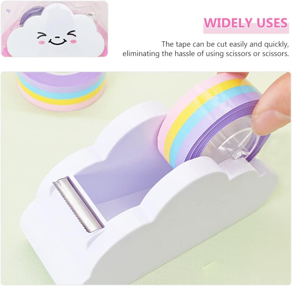 jojofuny Dispensador de cinta de oficina, dispensador de cinta de escritorio, forma de nube, dispensador de cinta de escritorio de oficina, cortador