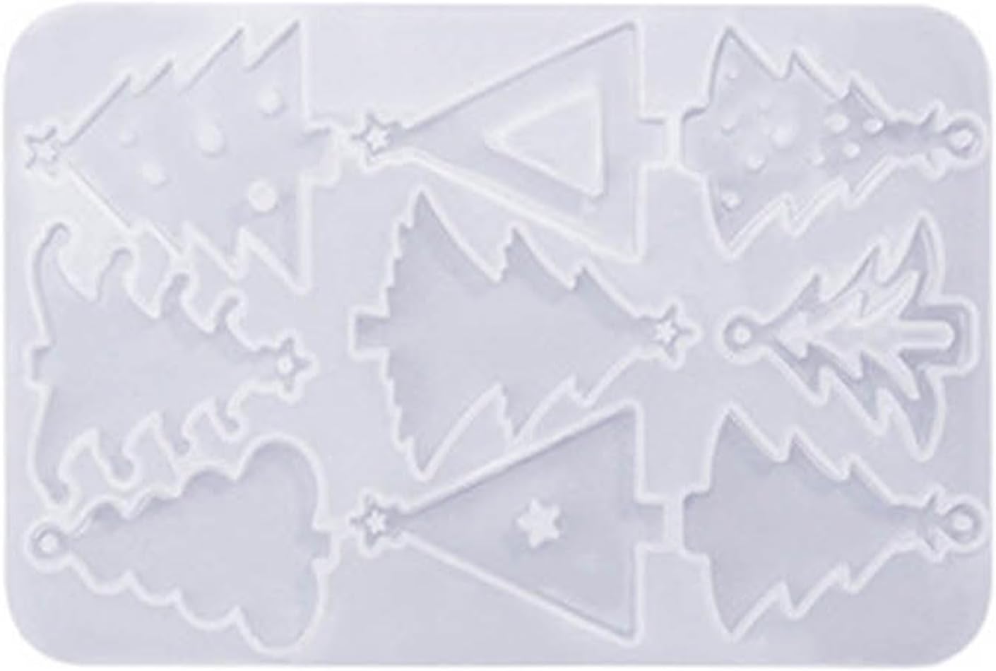 SYlive Molde de llavero de silicona DIY Artesanías Molde de resina epoxi Joyería colgante de Navidad