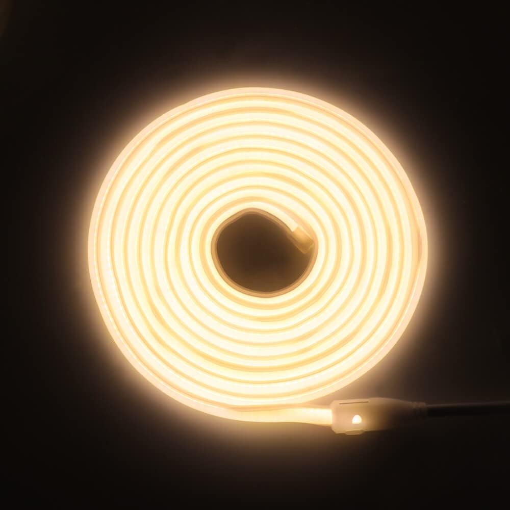 XUNATA COB – Tira de luces LED de neón de 16.4 pies, 110 V 288 LEDsm, tira de luces LED FCOB impermeable, flexible, súper brillante, tira de neón de