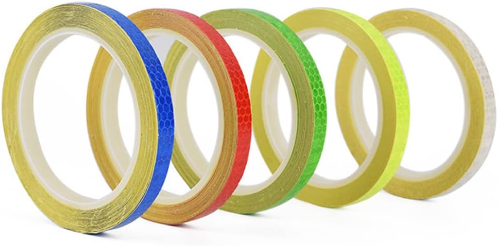 XJKLBYQ Reflectores de bicicleta Tira reflectante para bicicleta, cinta adhesiva fluorescente para ciclismo, decoración de seguridad, cinta