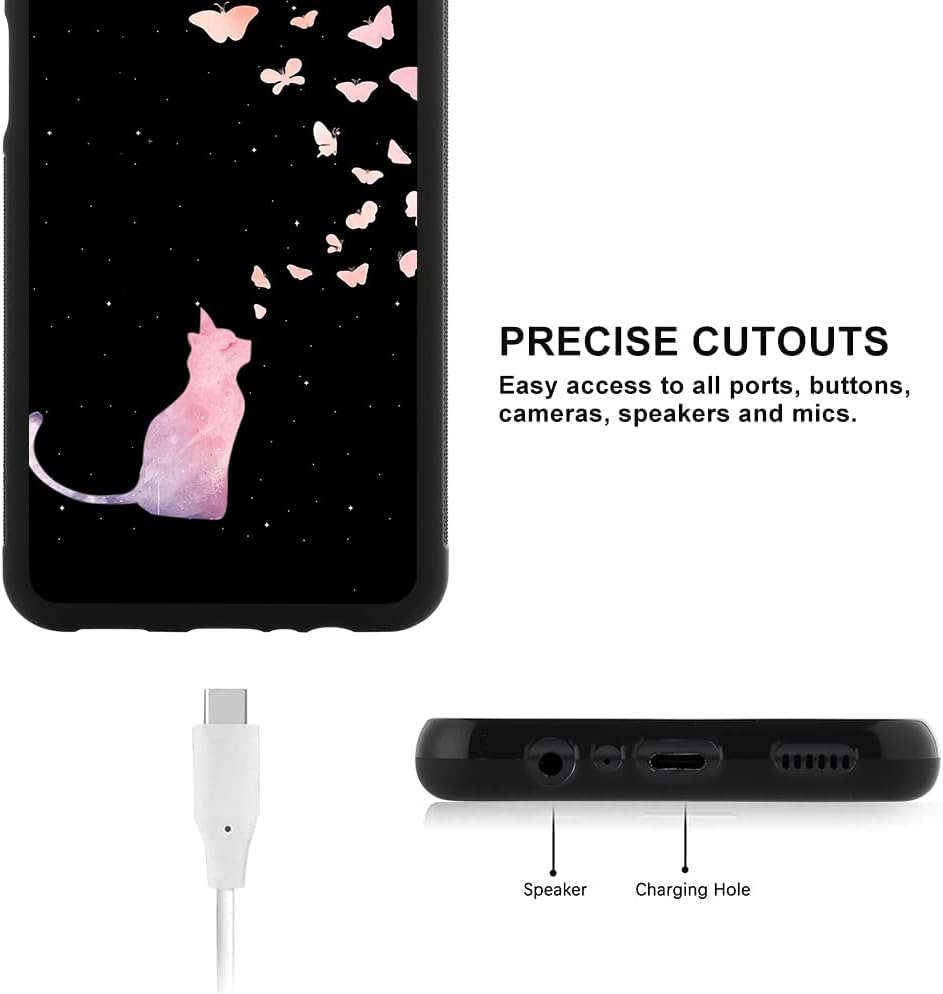 Funda compatible con Samsung Galaxy A13 5G, protector de pantalla integrado, antideslizante, a prueba de golpes, para Samsung Galaxy A13 5G Butterfly