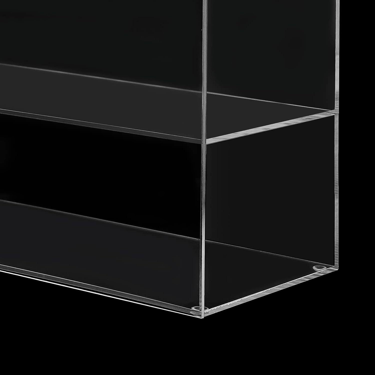 Vitrina de acrílico transparente de 4 capas con cerradura, figura de joyería de acrílico cuboide, vitrina, caja organizadora de encimera, soporte a