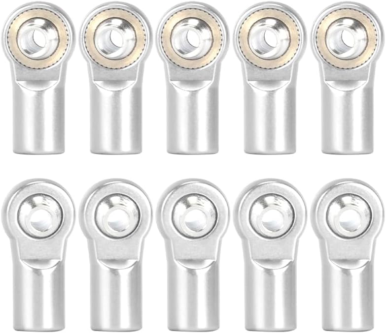 Repuesto de 10 piezas de aluminio M3 de acoplamiento de extremos de rótula de articulación RC piezas compatibles con Tamiya HSP Traxxas Axial SCX10