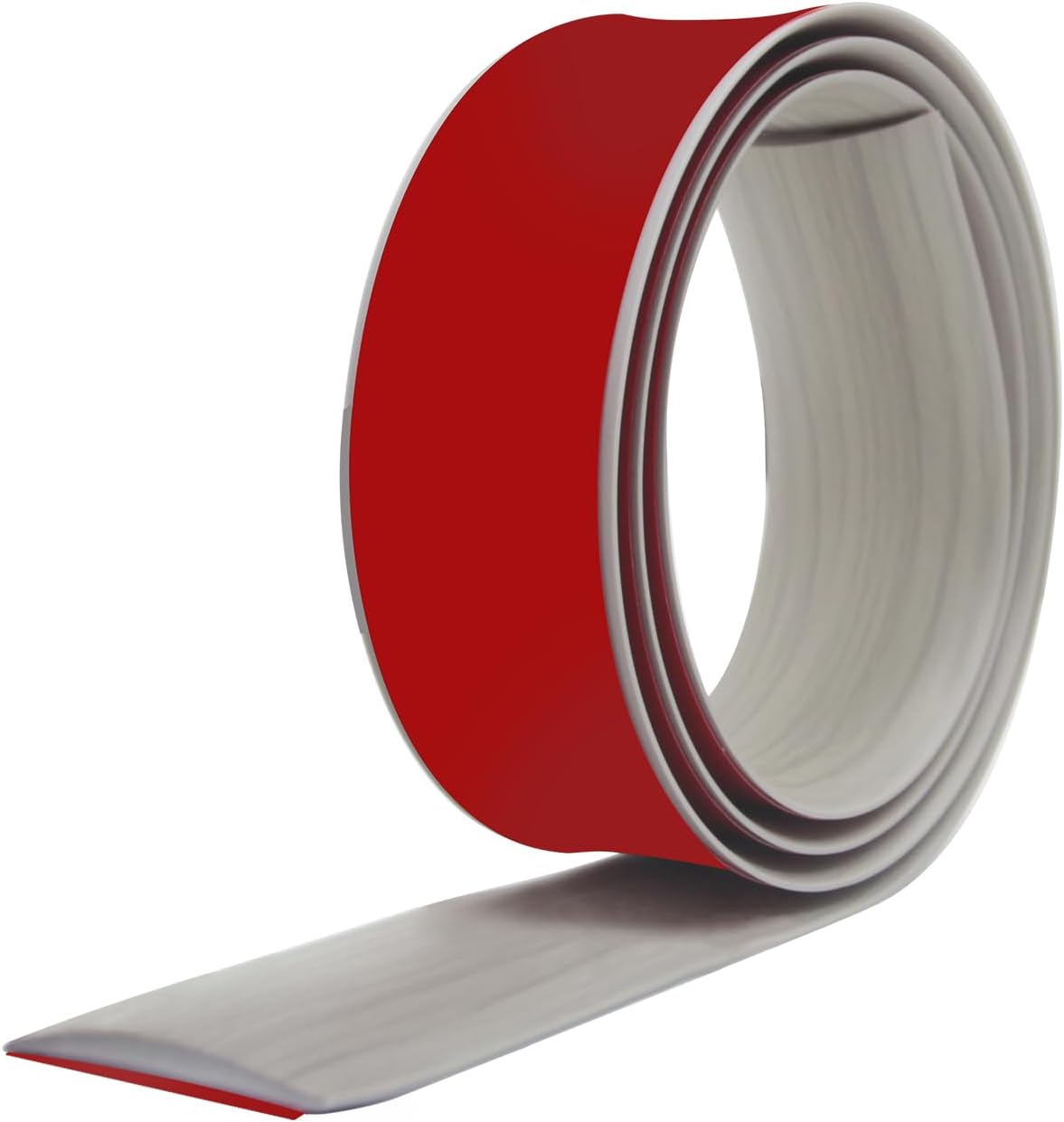 Tira de transición de suelo autoadhesiva para pisos de vinilo plano con respaldo fuerte, 1.6 in, 10 pies, grano de madera gris