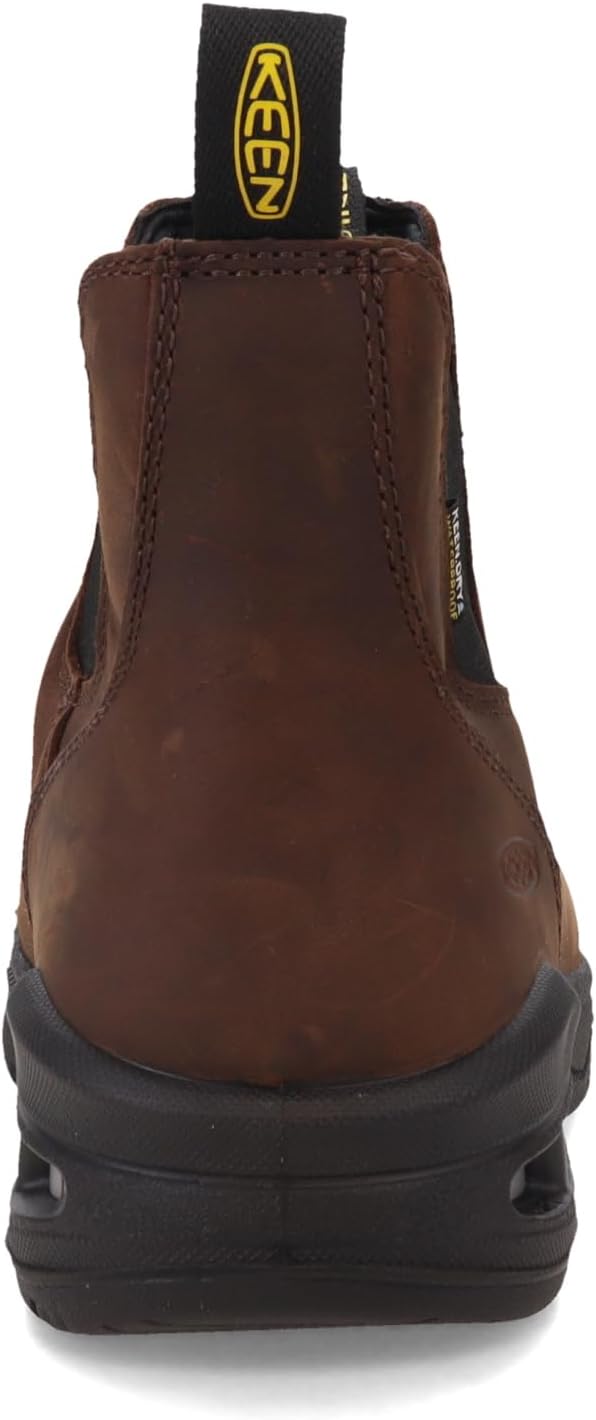 KEEN Utility Botas de trabajo Juneau Romeo de altura media con puntera suave, impermeables, para hombre