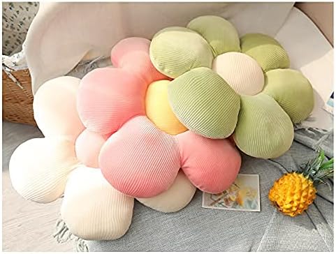 Linda almohada de flores para asientos indie encantadora decoración de habitación para niñas, adolescentes, adolescentes, juguete de peluche vívido