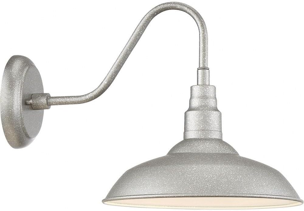 Quoizel BCE8410GV – Aplique de pared al aire libre junto a la playa, 1 luz, LED 11 vatios, galvanizado (10 pulgadas de alto x 10 pulgadas de ancho)