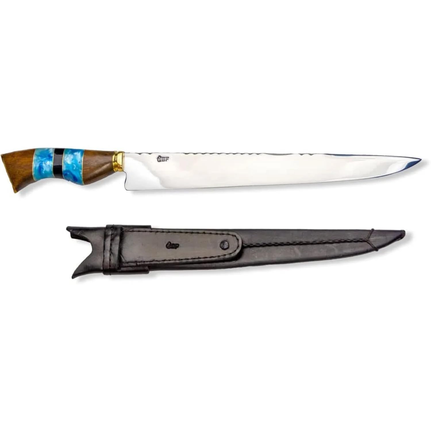 Chef Versatile – Cuchillo tradicional de acero inoxidable (10.0 in), color azul