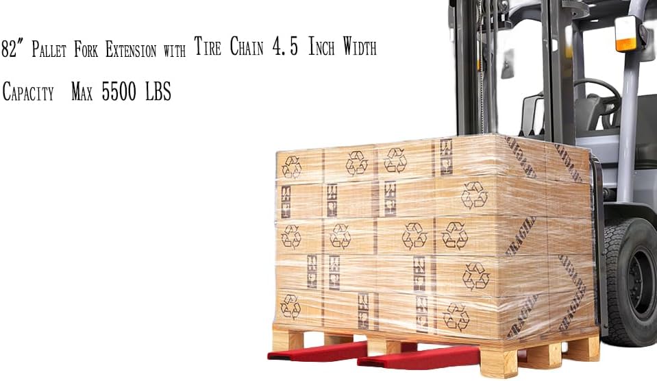 Extensión de horquilla de plataforma de 84 pulgadas para carretilla elevadora, 5500 libras máximo, acero resistente de 4.5 pulgadas de ancho con
