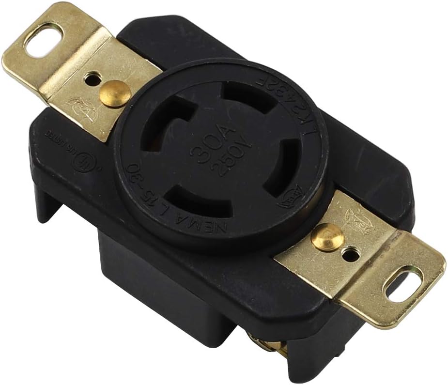 Nema L15-30R 30A 250V 3 polos 4 cables Conector de receptáculo hembra de bloqueo de grado industrial, bloqueo giratorio industrial L15-30R