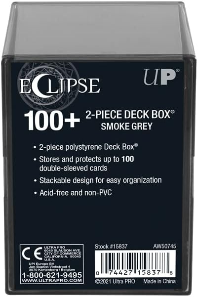 Ultra Pro Eclipse – Caja de 2 piezas gris ahumado, para juegos de Pokémon, MTG, béisbol, baloncesto, tarjetas de fútbol y otras tarjetas
