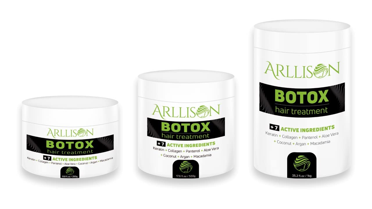 Arllison Tratamiento capilar Botox con antifrizz, cabello suave y brillante con hidratación profunda, sin formaldehído, suaviza, hidratante, añade