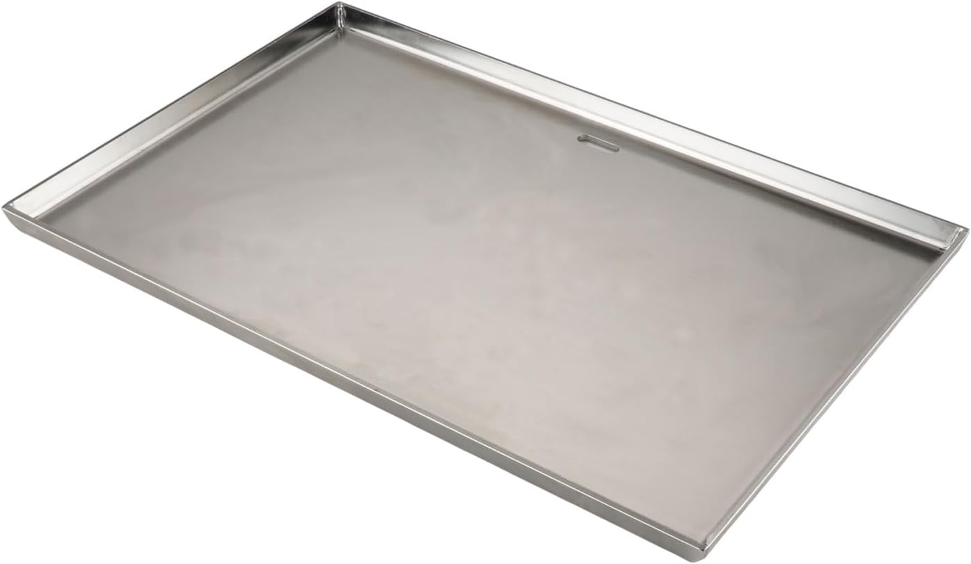 WHISTLER Placa de acero inoxidable para cocinar en barbacoa, utensilios de cocina de acero inoxidable artesanales resistentes, tamaño universal con