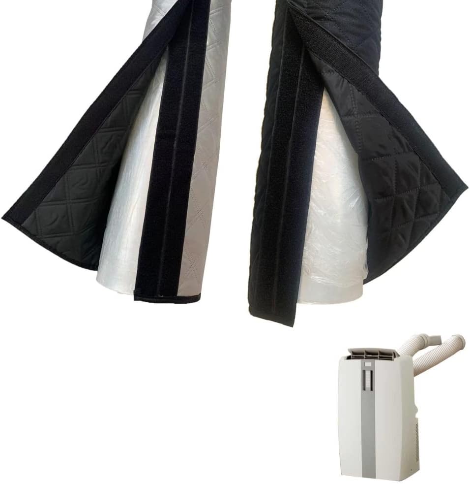 Enfudid Cubierta de manguera de aire acondicionado portátil, cubierta de manguera de CA aislada, ajuste universal para conductos de escape de 5