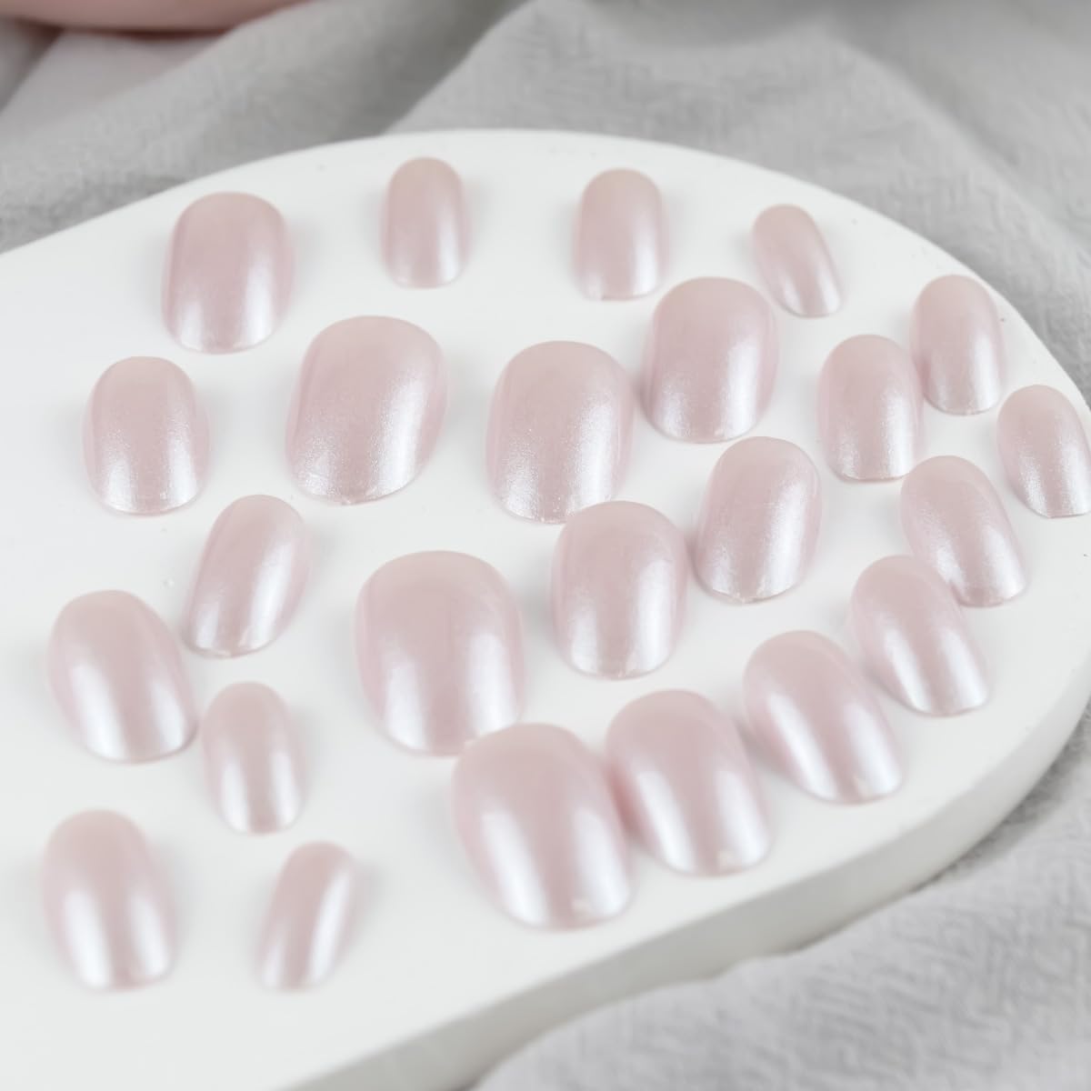 Uñas postizas medianas a presión de almendra, uñas cromadas con pegamento de uñas, uñas postizas de cobertura completa, uñas acrílicas para pegar,