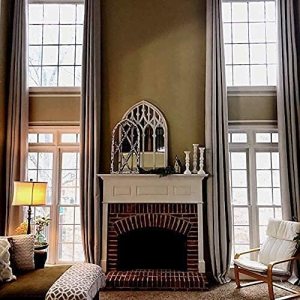 Ikiriska Cortina de lino 100% opaca extra larga (1 panel). Aislamiento térmico grueso. Hecho a medida de 8 a 24 pies de longitud (gris pardo claro, Ikiriska Cortina de lino 100% opaca extra larga (1 panel). Aislamiento térmico grueso. Hecho a medida de 8 a 24 pies de longitud (gris pardo claro,