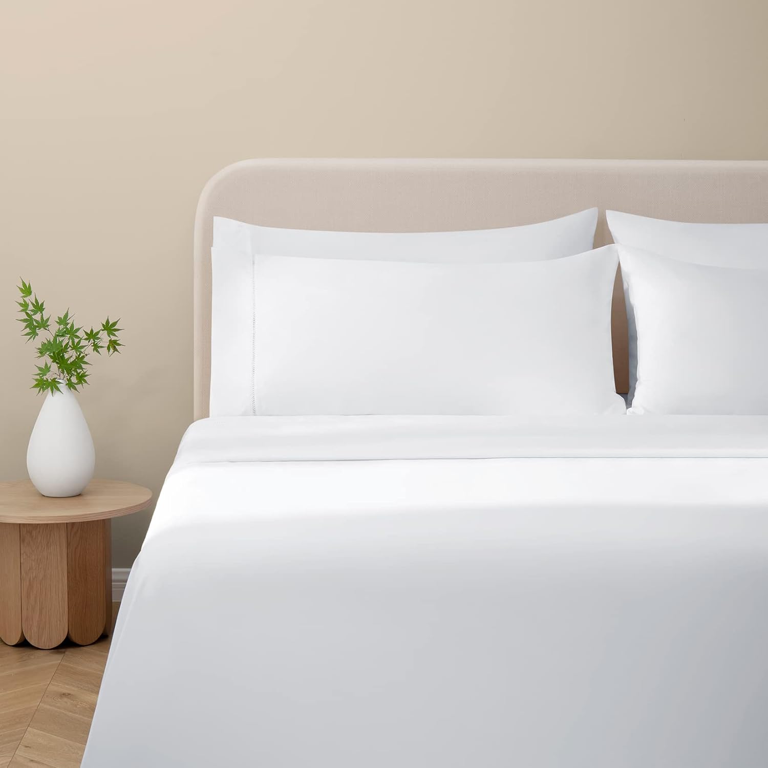 LA JOLIE MUSE Juego de sábanas tamaño individual, 100% algodón peinado, ropa de cama transpirable extrasuave con bolsillo profundo de 15 pulgadas, 3