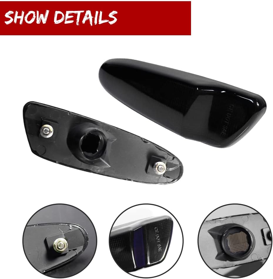 Lente ahumada, luz de marcador lateral frontal, carcasa de la lámpara de guardabarros compatible con Toyota SUPRA MK.4 1997 1998 y Toyota Celica