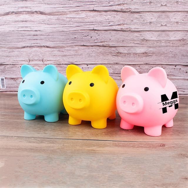 Alcancía personalizada, nombre personalizado para niñas y niños, banco de dinero de plástico irrompible, alcancías de tres tamaños, regalos para