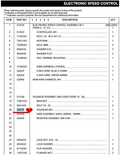 Dr.Acces 48V EZGO TXT solenoide para E-Z-GO TXT 48V carrito de golf solenoide Reemplazar # 612711