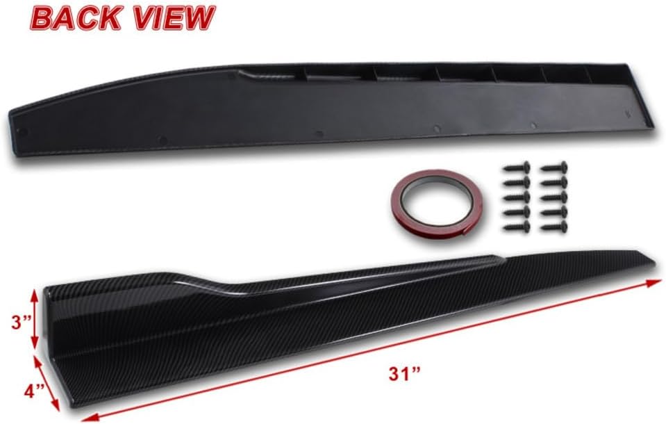 Q1-TECH, 5 piezas de borde delantero + falda lateral Rocker Winglet Canard difusor ala compatible con Mazda 3 Hatchback 2019-2024  modelo 5DR
