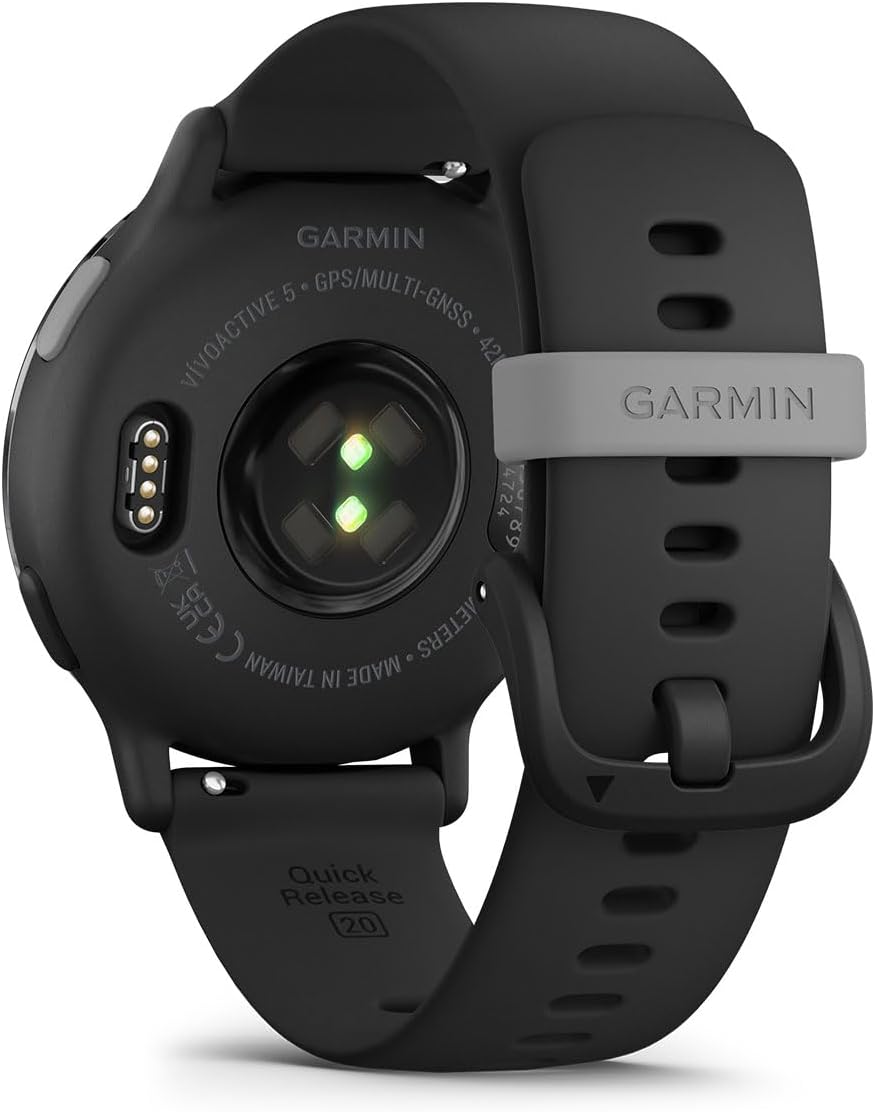 PlayBetter Garmin vivoactive 5 (SlateNegro) Fitness GPS Smartwatch – Reloj de salud con pantalla AMOLED, hasta 11 días de batería – Protectores de