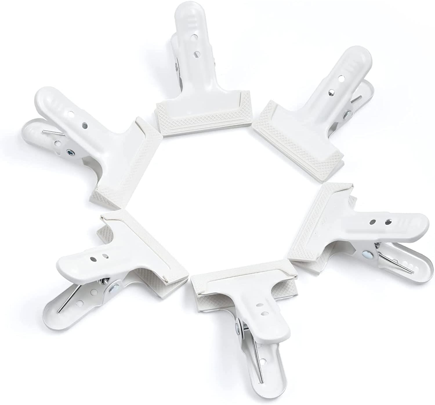KAGYOKU Abrazaderas de resorte para telón de fondo, paquete de 6 clips grandes y resistentes para telón de fondo de fotografía de 4 pulgadas, para