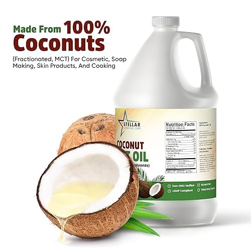 Aceite MCT  Aceite de coco fraccionado  Combustible cerebral y corporal de cocos (4 galones)  Stellar Chemical Corp