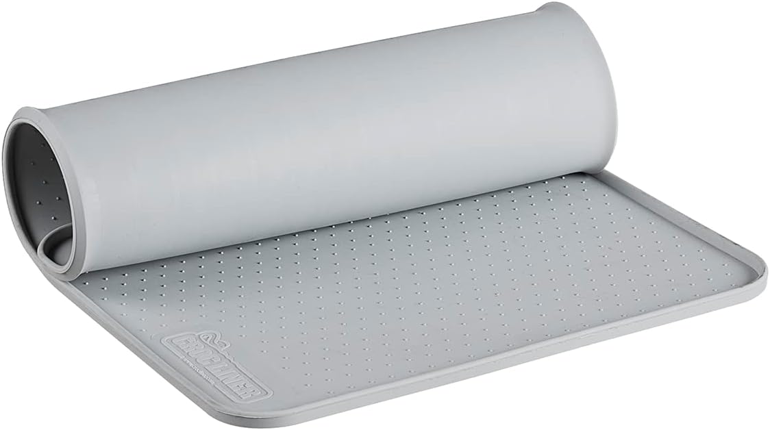 Tapete de silicona para alimentación de gatos y perros, impermeable, borde elevado, apto para lavavajillas, bandeja individual para mascotas, tapete