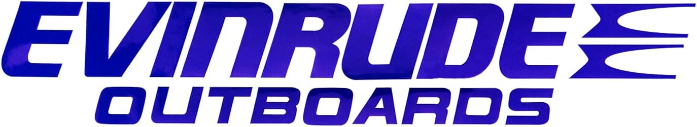 Evinrude – Juego de 2 calcomanías de vinilo para motor fuera de borda de barco (azul)