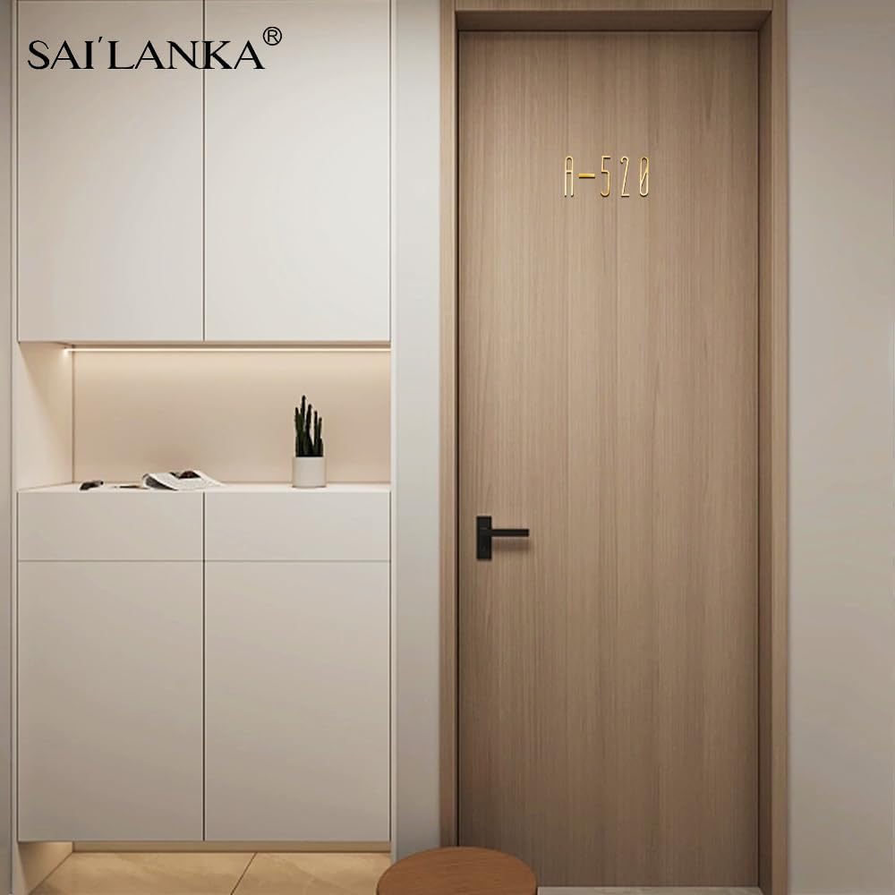 Números de casa de latón de 2.8 pulgadas, números de puerta modernos, buzón de correo, patio, oficina, hotel, número de señalización, números de