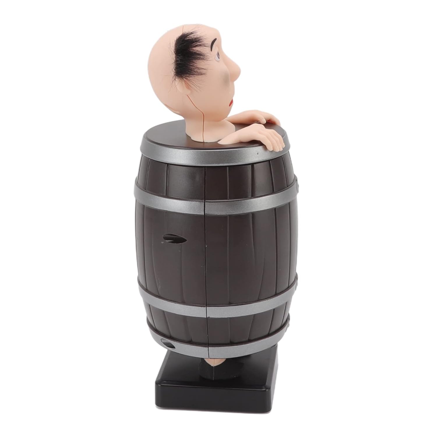 Dispensador de cigarrillos divertido, caja de cigarrillos de rebote automático, caja de cigarrillos de barril de madera, estatua extraña para