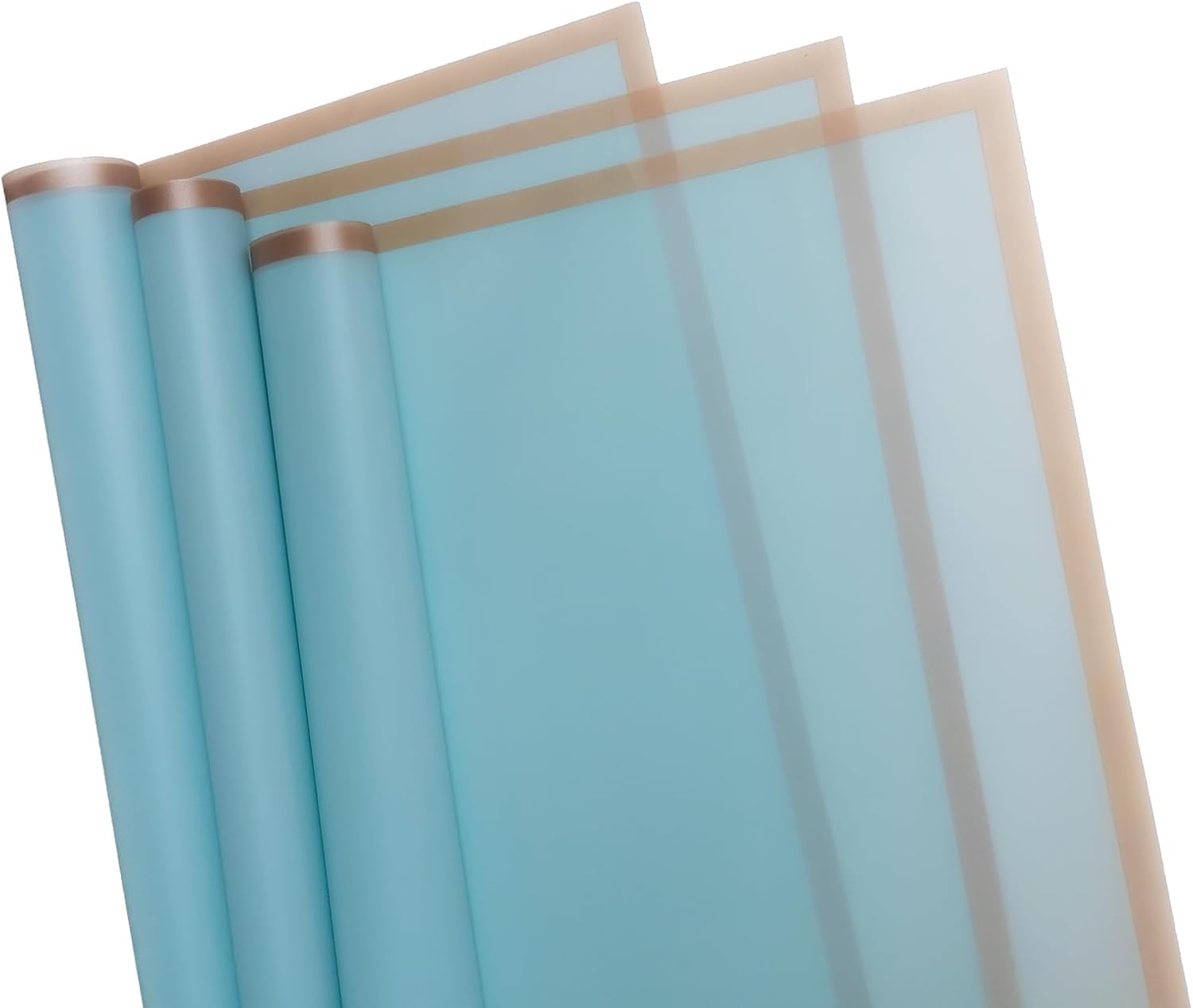 20 hojas de papel de regalo de flores, ramo de flores frescas con borde dorado con papel de regalo de mariposa 3D, suministros florales de 22.5 x