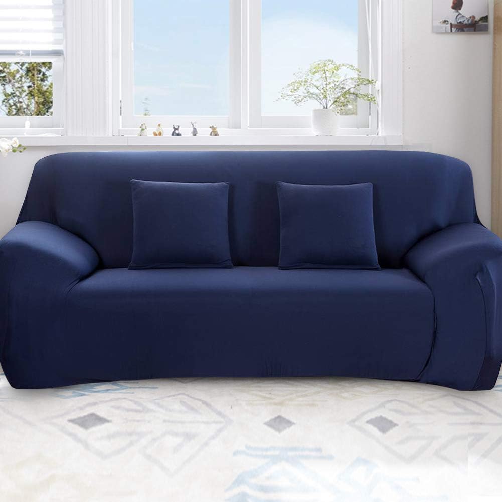 NDNCZDHC Funda de sofá elástica fácil de llevar, protector de muebles suave con parte inferior elástica, protector de sofá de poliéster y elastano,