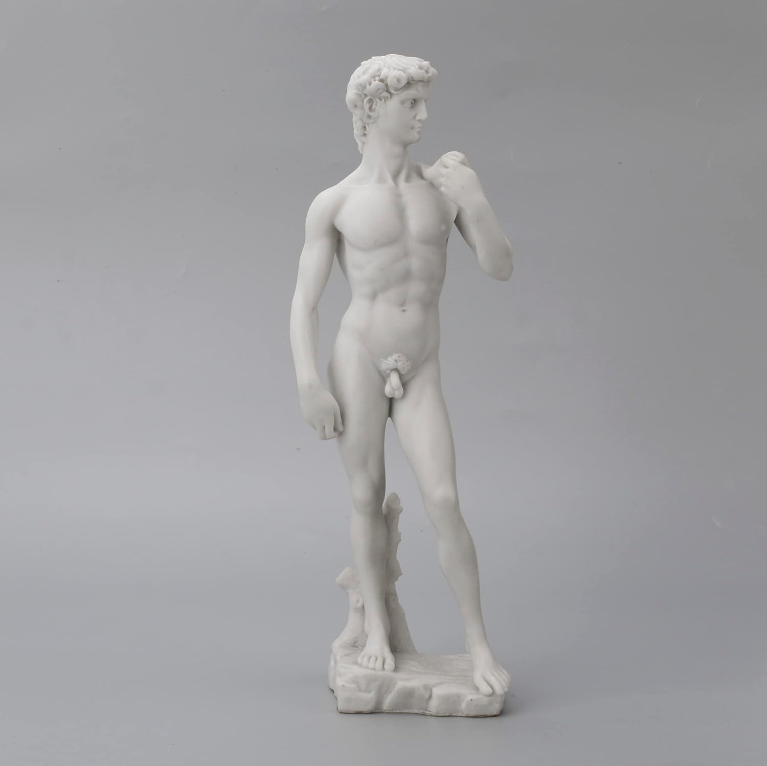 Veronese Design 13 pulgadas David por Michelangelo Estatua Escultura Resina Escultura Blanco Mármol Acabado