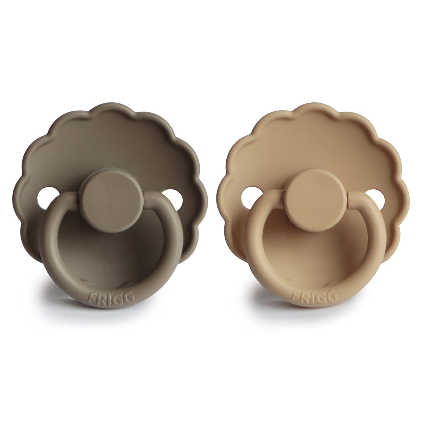 FRIGG Daisy SilkySoft – Chupete de silicona para bebé, fabricado en Dinamarca, sin BPA (croissantportobello, 0-6 meses)