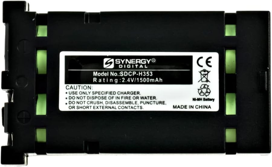 Synergy Digital Batería de teléfono inalámbrica, funciona con teléfono inalámbrico GE 86423, compatible con batería Panasonic HHR-P513