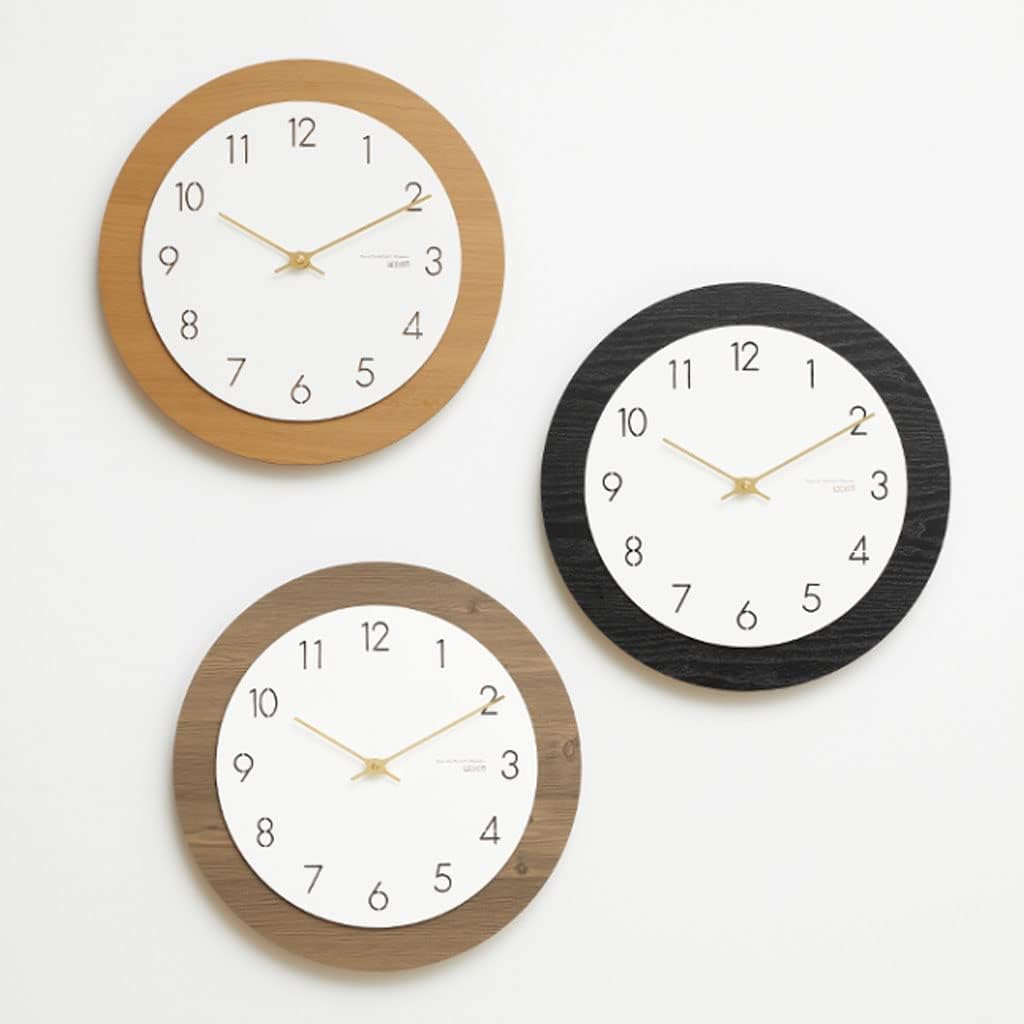 Reloj de pared moderno y minimalista reloj de pared de 15 pulgadas, silencioso, funciona con pilas, redondo, estilo nórdico, reloj de pared de grano
