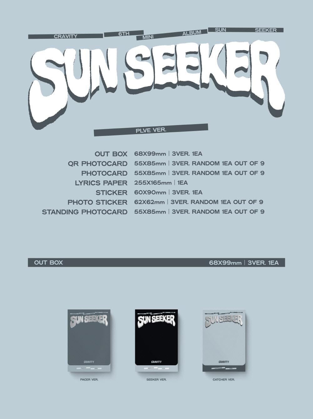 CRAVITY – 6 Mini álbum SUN SEEKER PLVE ver. (PACER ver.)