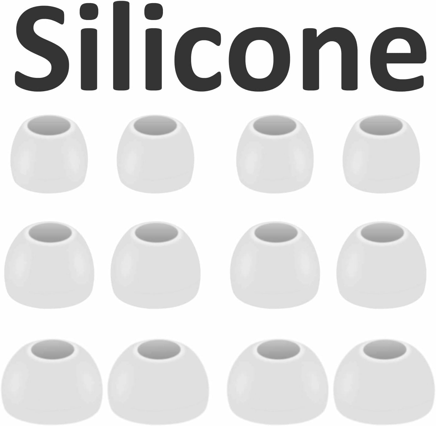 6 pares de almohadillas de silicona de repuesto compatibles con Beats Studio Buds +  Fit Pro, SML 3 tamaños de auriculares, cubierta de gel de goma